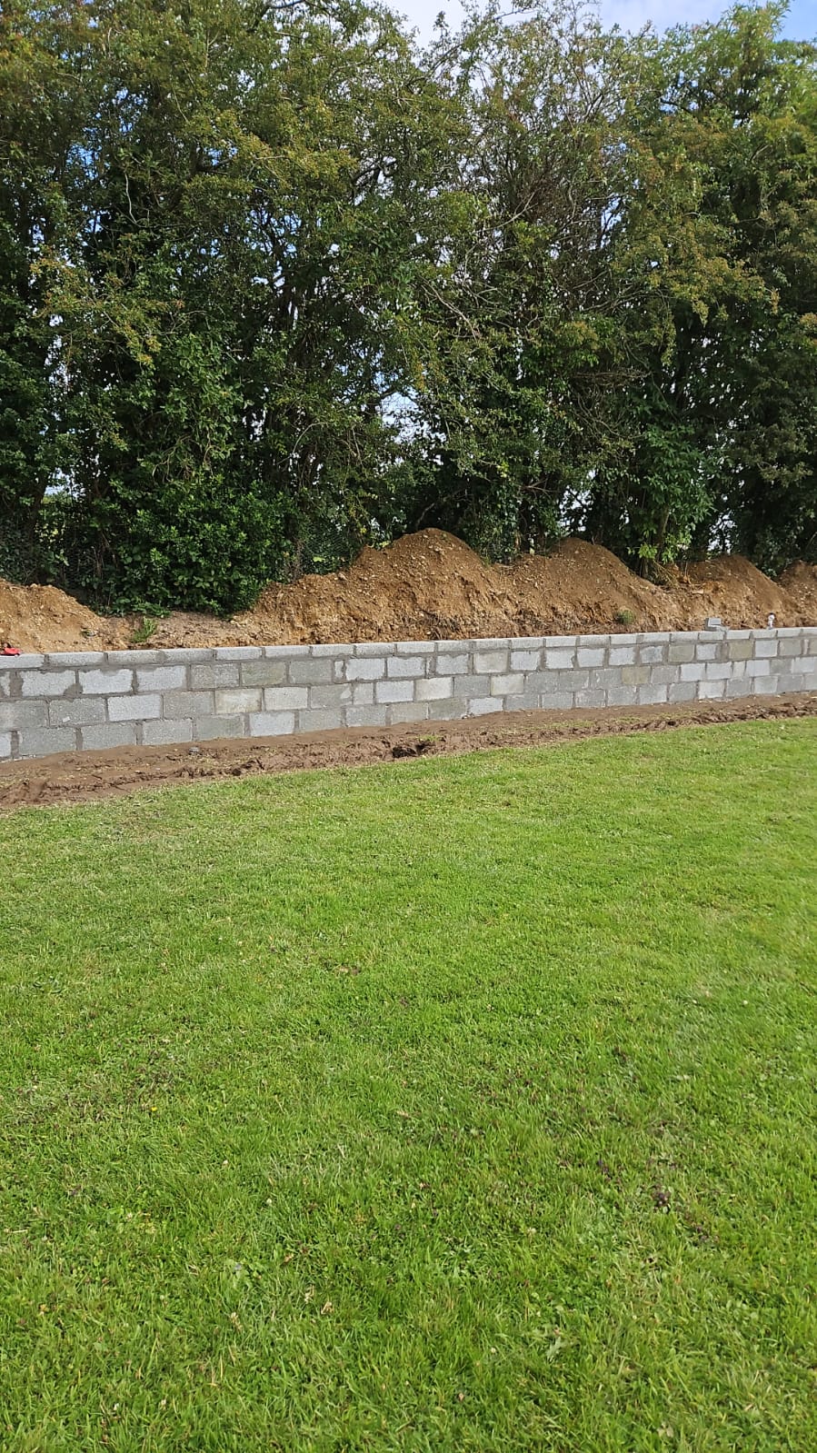 garden wall built with bricks